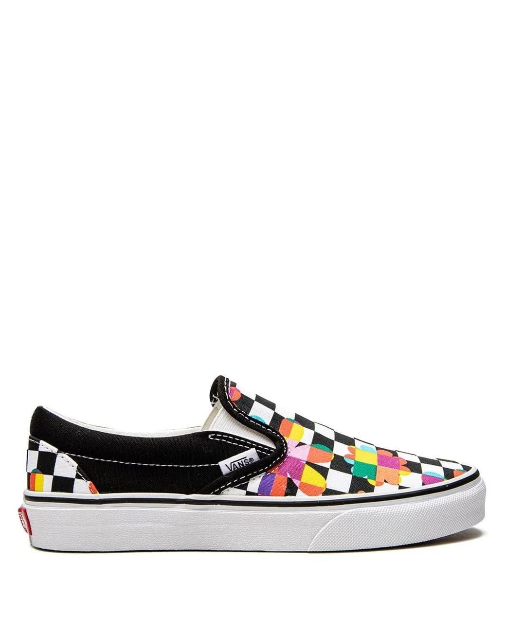 Vans Multicolor Classic Slip-On "Floral Checkerboard" Sneakers