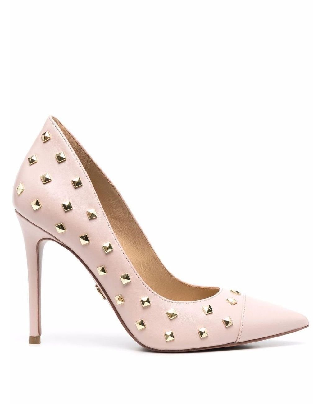 Michael Kors Studded Leather Pumps in Pink | Lyst