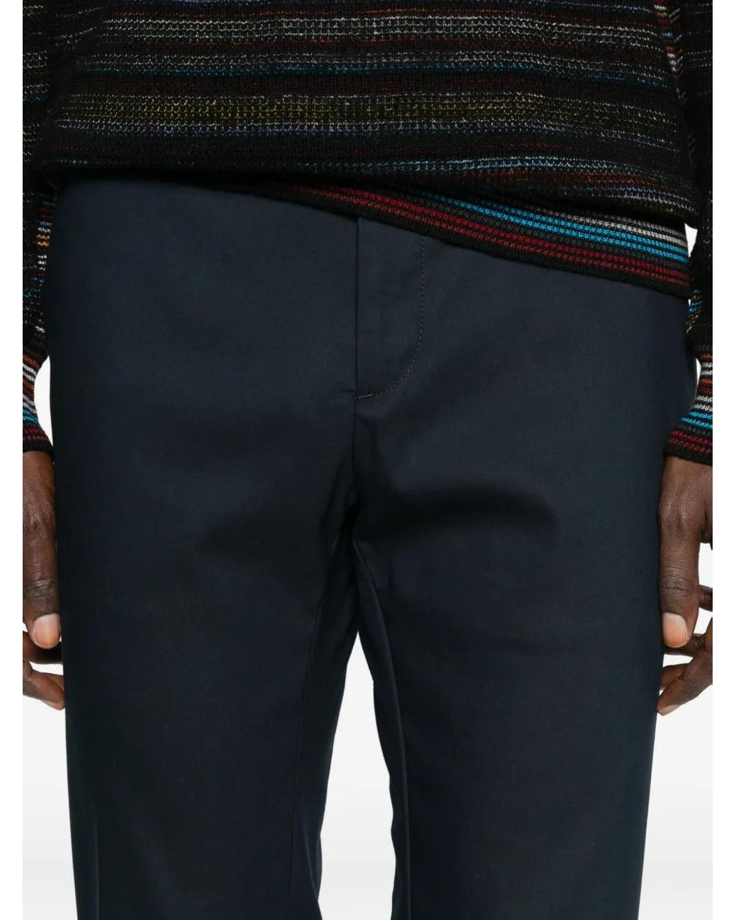 Incotex Blue Elasticated-Waist Trousers for men