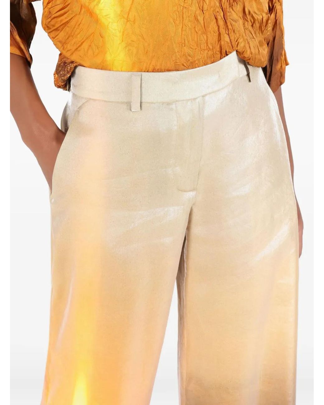 Roberto Cavalli Natural Printed Trousers
