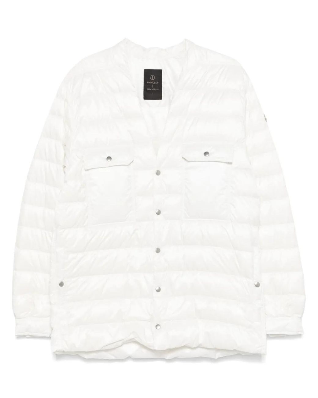 Moncler White Rick Owens 'Outershirt' Down Jacket