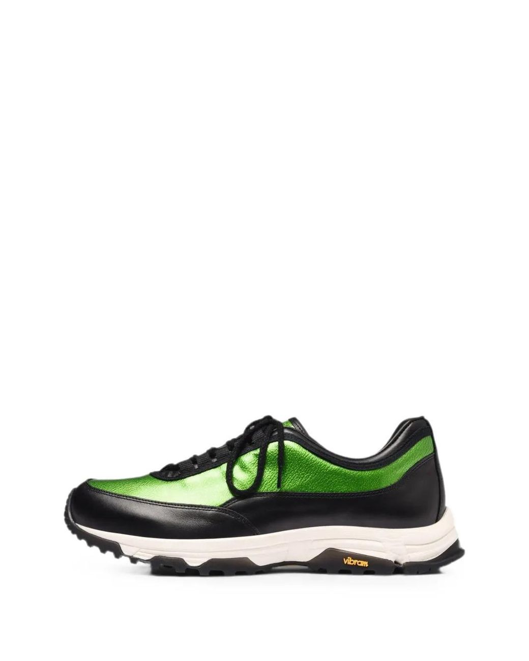 Our Legacy Green Poseidon Panelled Leather Sneakers for men