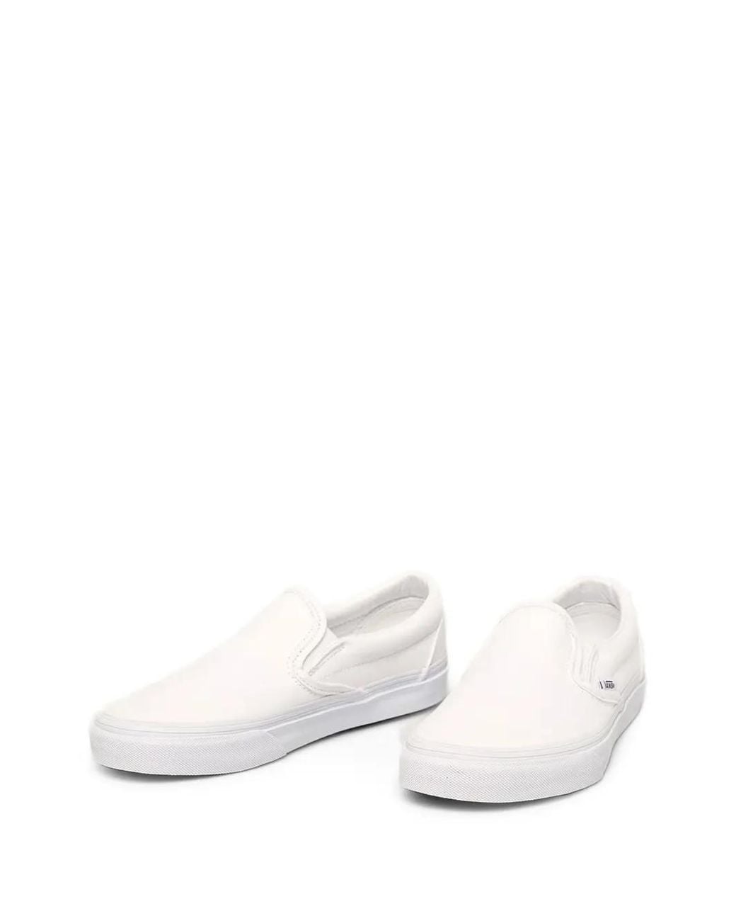 Vans White Logo-Patch Slip-On Sneakers