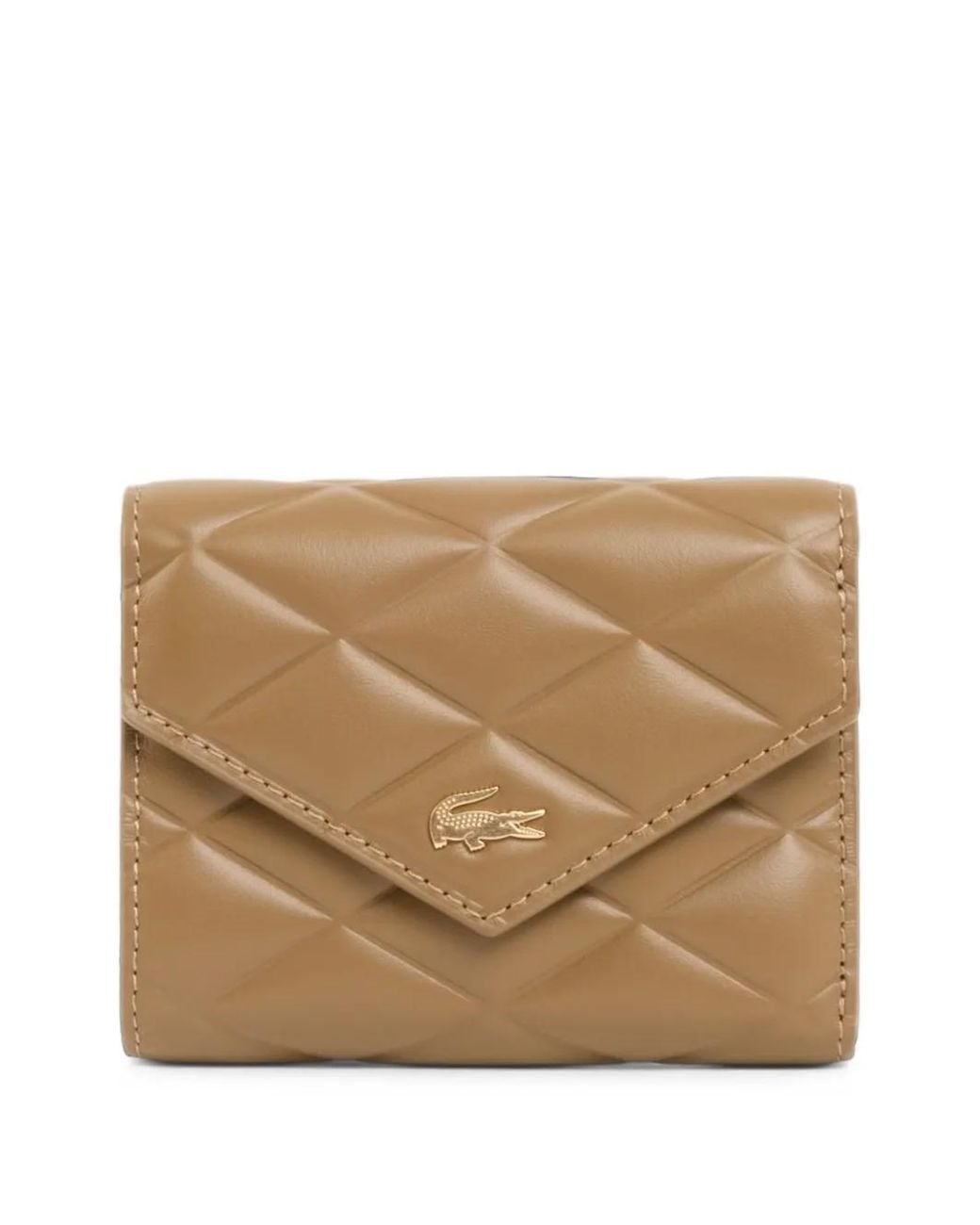 Lacoste Natural Crocodelle Leather Billfold Wallet
