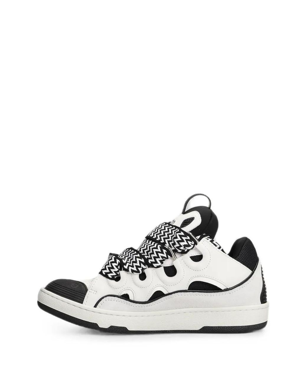 Lanvin White Bicolor Curb Sneakers