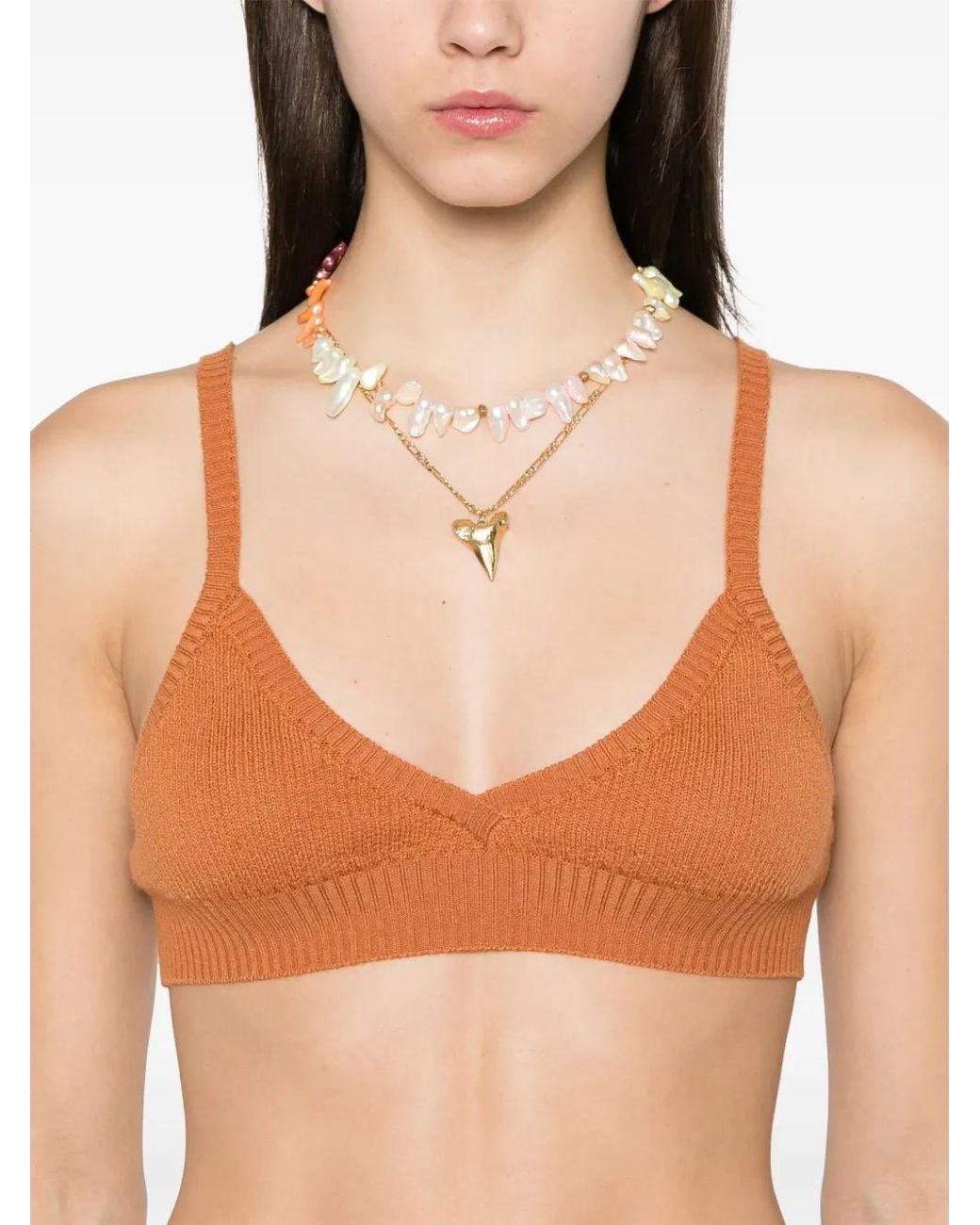 Alanui Brown Cashmere Top