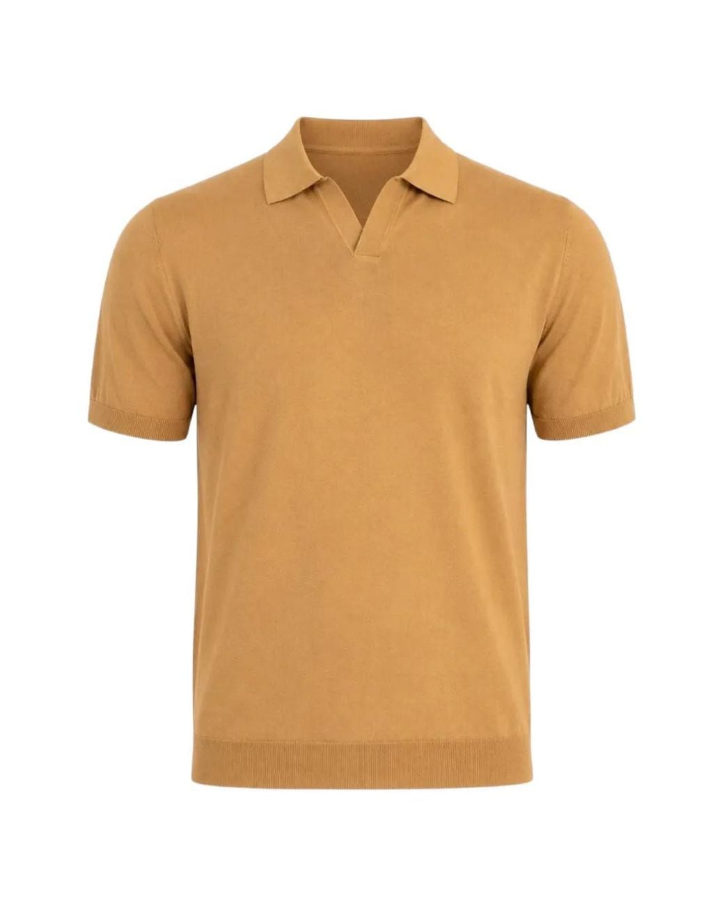 Diktat Yellow Short-Sleeve Knitted T-Shirt for men