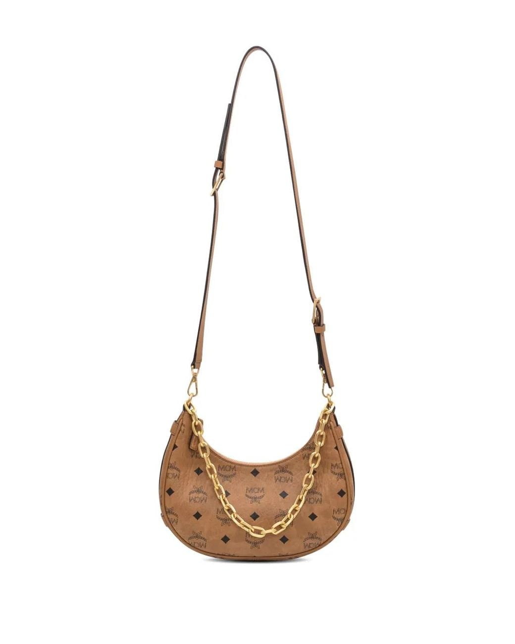 MCM Brown Small Aren Shoulder Bag