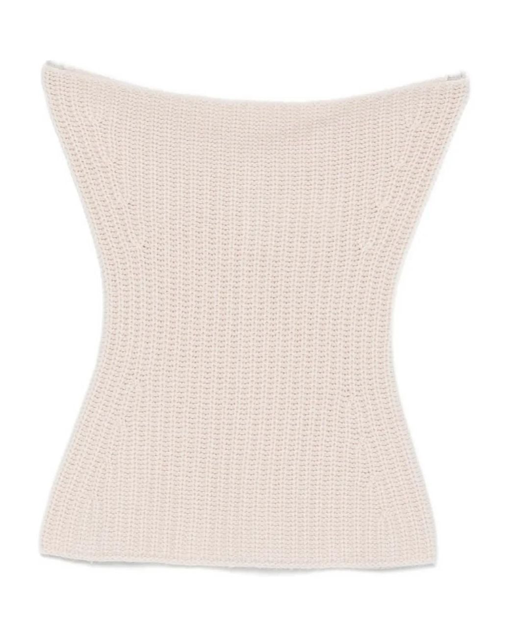 Iris Von Arnim Natural Alfreda Ribbed-Knit Neck Warmer