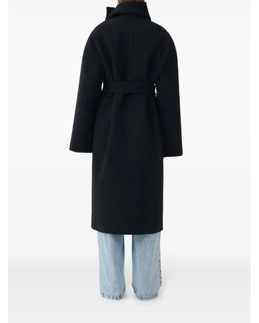 Fabiana Filippi Black Boiled Wool Coat