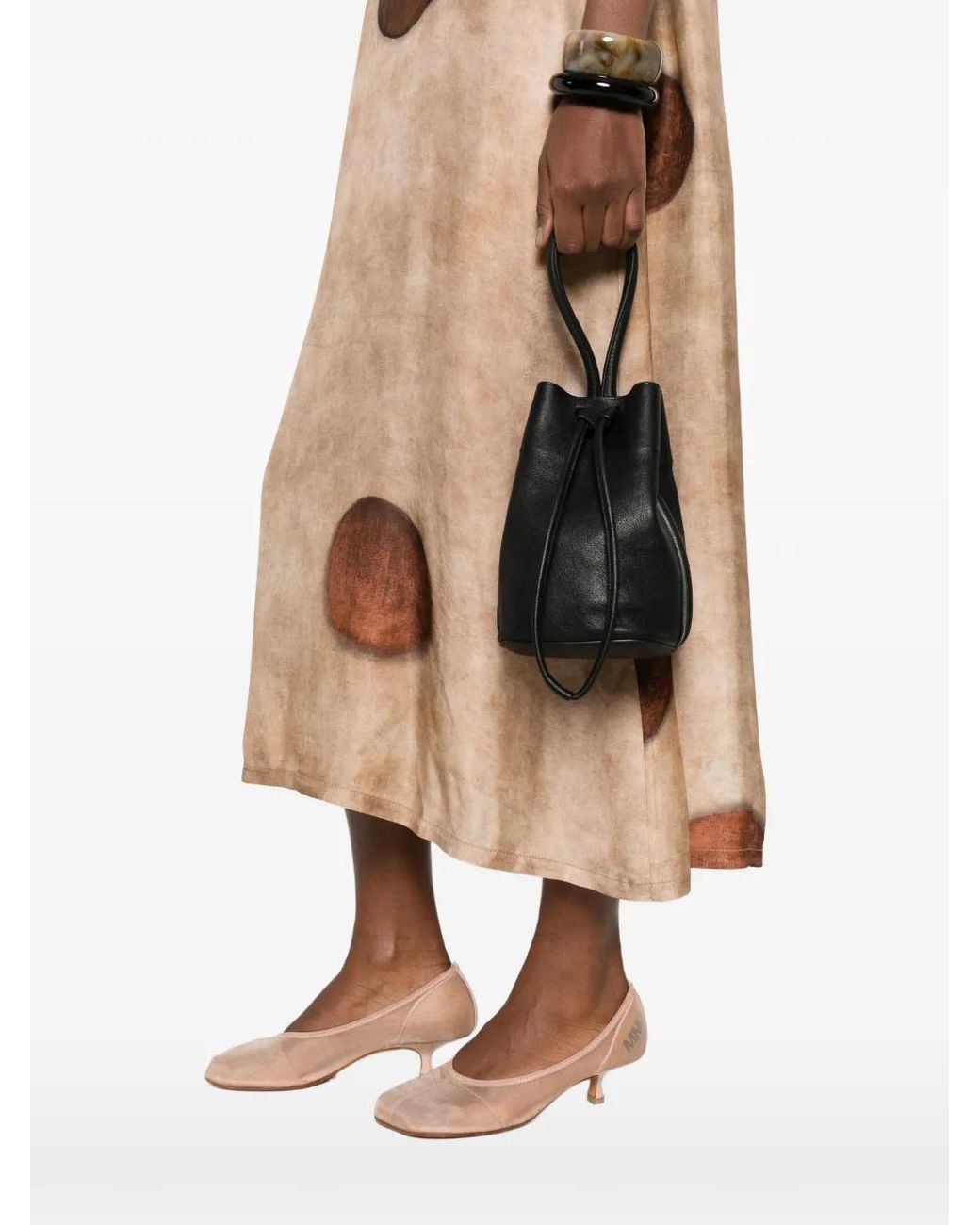 Uma Wang Black Drawstring Bucket Bag