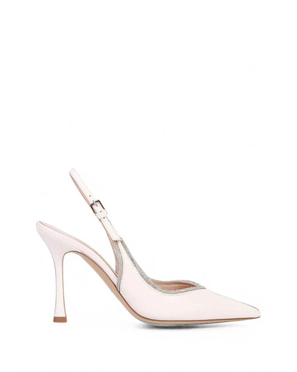 Ninalilou White 90 Amy Strass-Embellished Pumps