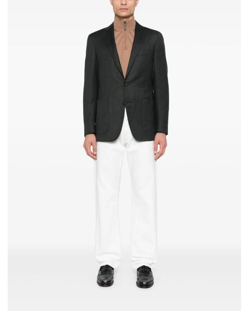 Canali Black Wool Blazer for men
