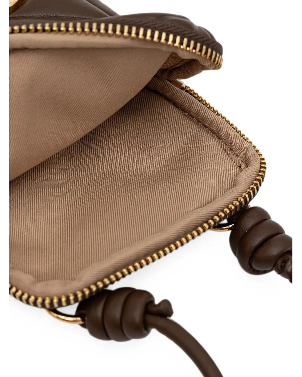 Love Moschino Brown Étui Pour Téléphone Matelassé À Plaque Logo