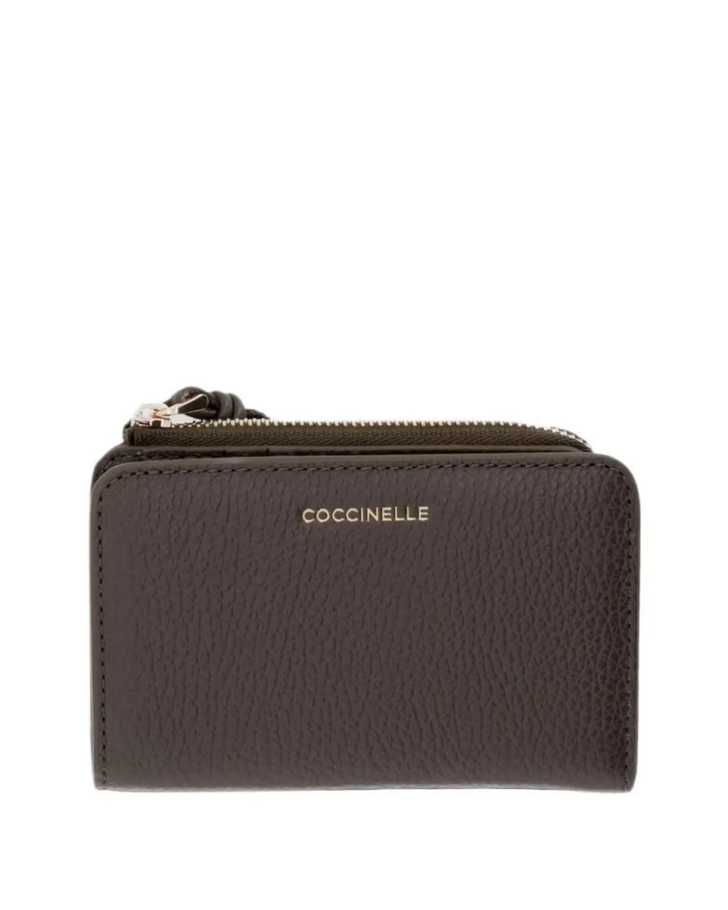 Coccinelle Brown Small Metallic Leather Wallet for men