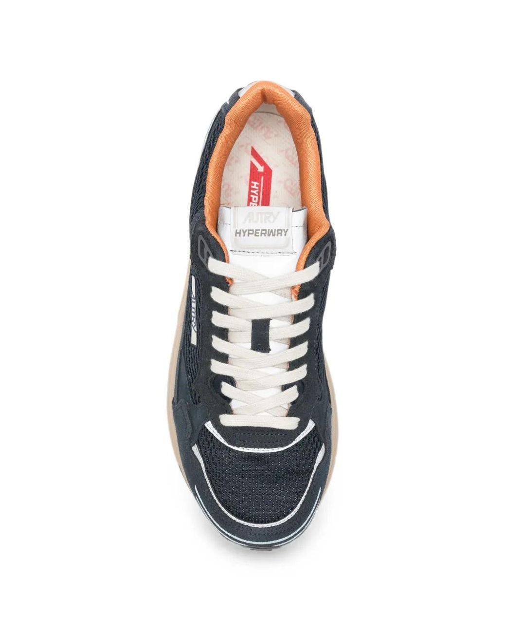 Autry Blue Hyperway Panelled Suede Sneakers for men