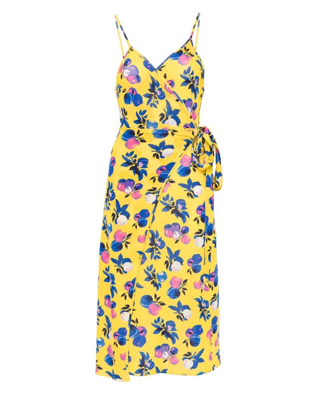 Coperni Yellow Floral Print Midi Dress