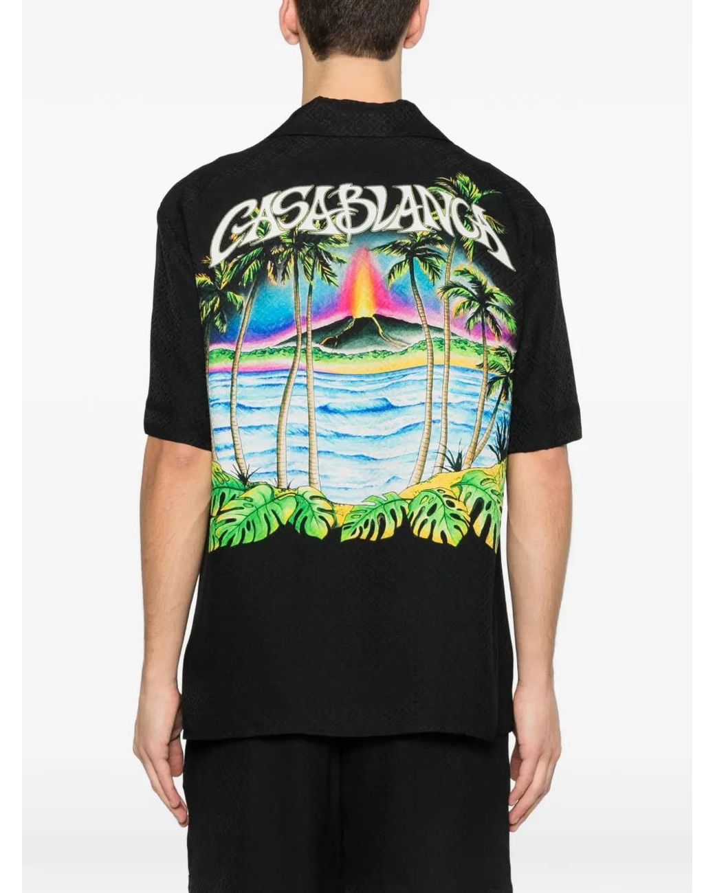 Casablanca Black Shirt Monogram Jacquard for men