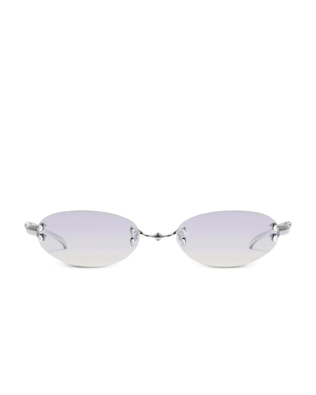 Gentle Monster White Lunettes De Soleil Furi 02 À Monture Ovale
