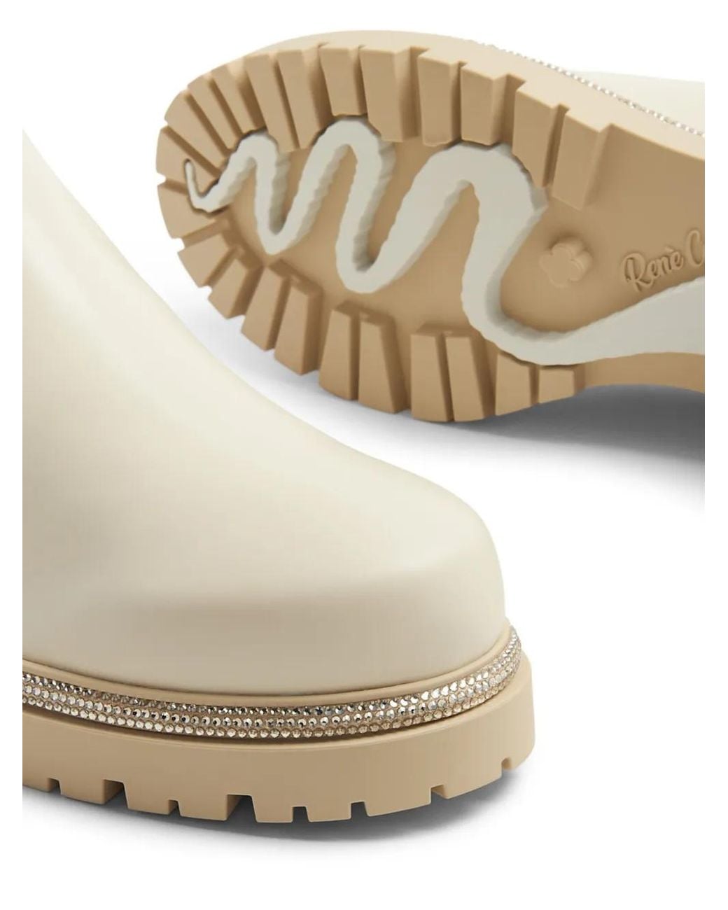 Rene Caovilla Natural Leather Cleo Ankle Boots 25