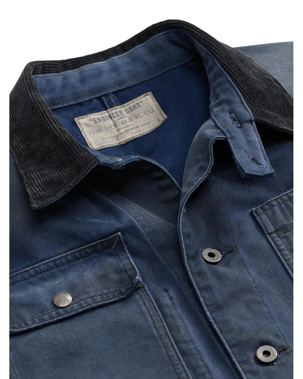 RRL Blue Corduroy-Collar Jacket for men