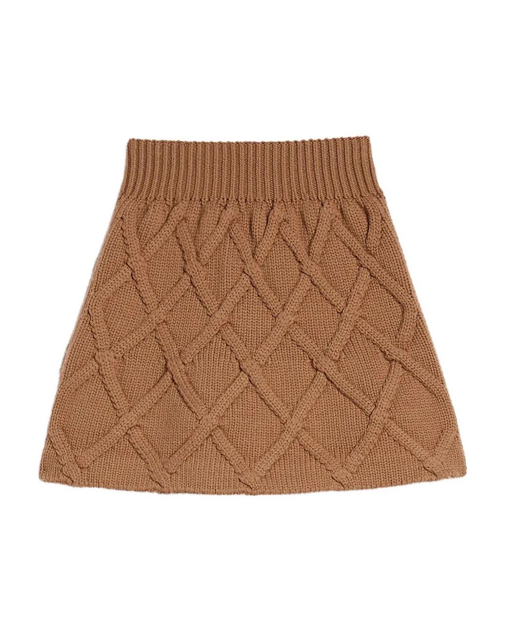 Jil Sander Natural Wool Mini Skirt