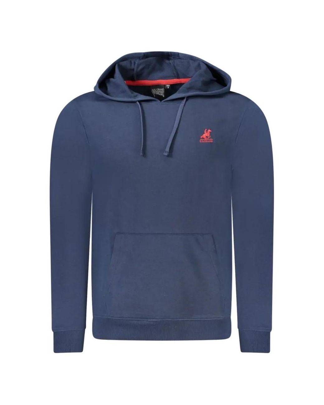 U.S. Grand Blue Logo-Embroidered Hoodie for men