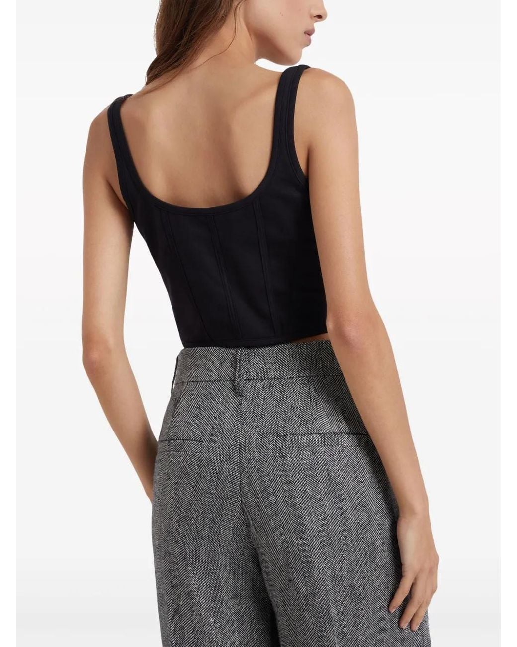 Brunello Cucinelli Blue Cropped Tank Top