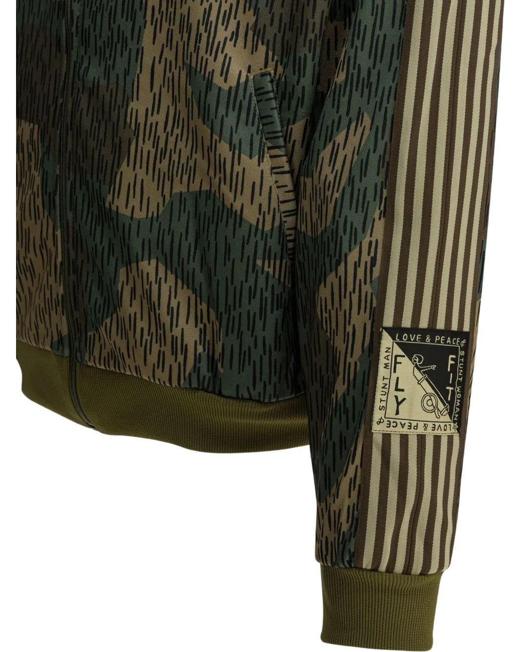 Kapital Green Striped Camouflage Sweatshirt for men