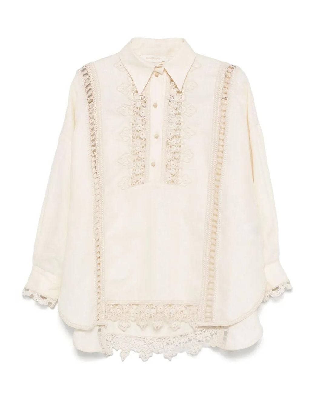 Zimmermann White Illuminate Blouse