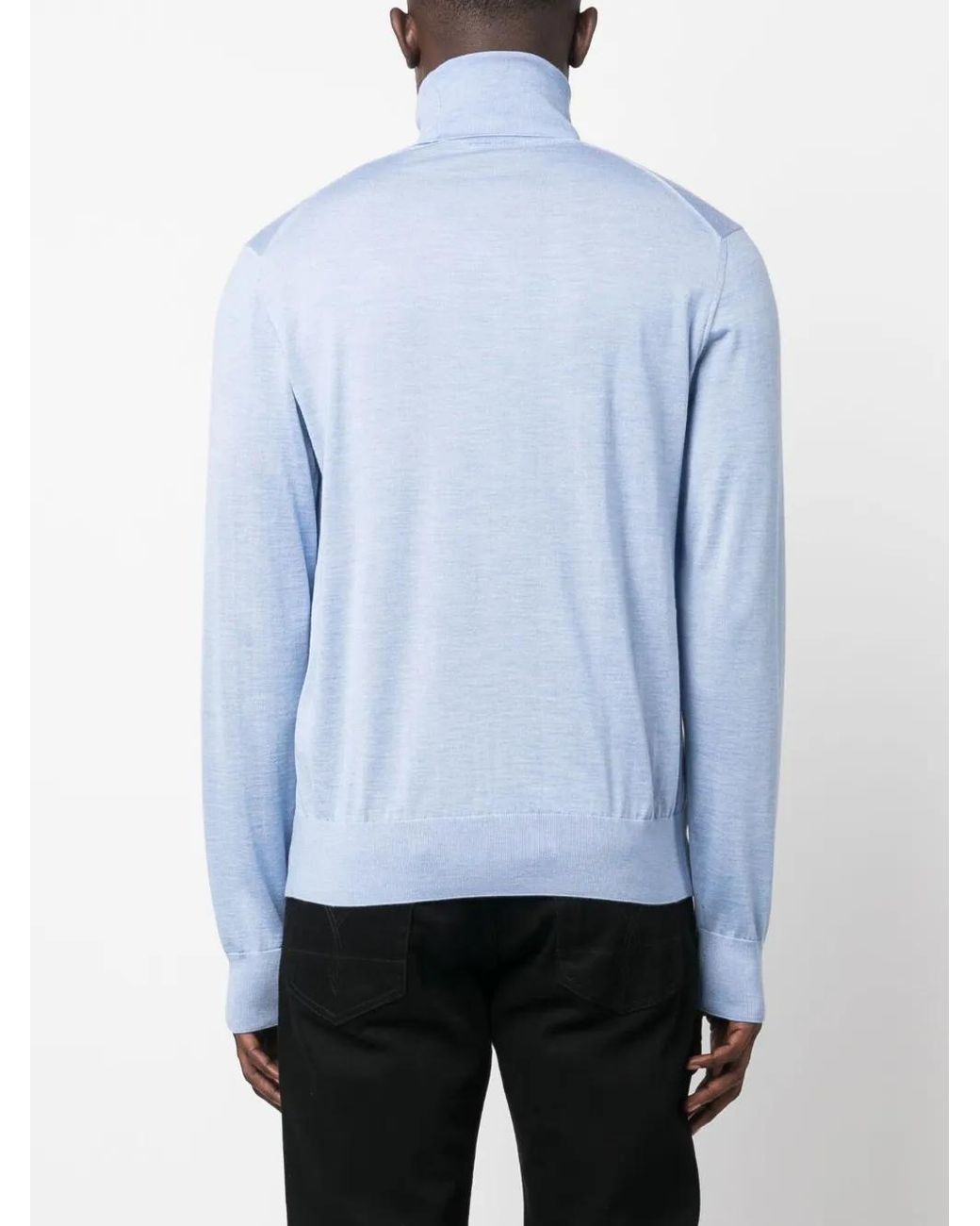Dolce & Gabbana Blue Roll-neck Jumper for men