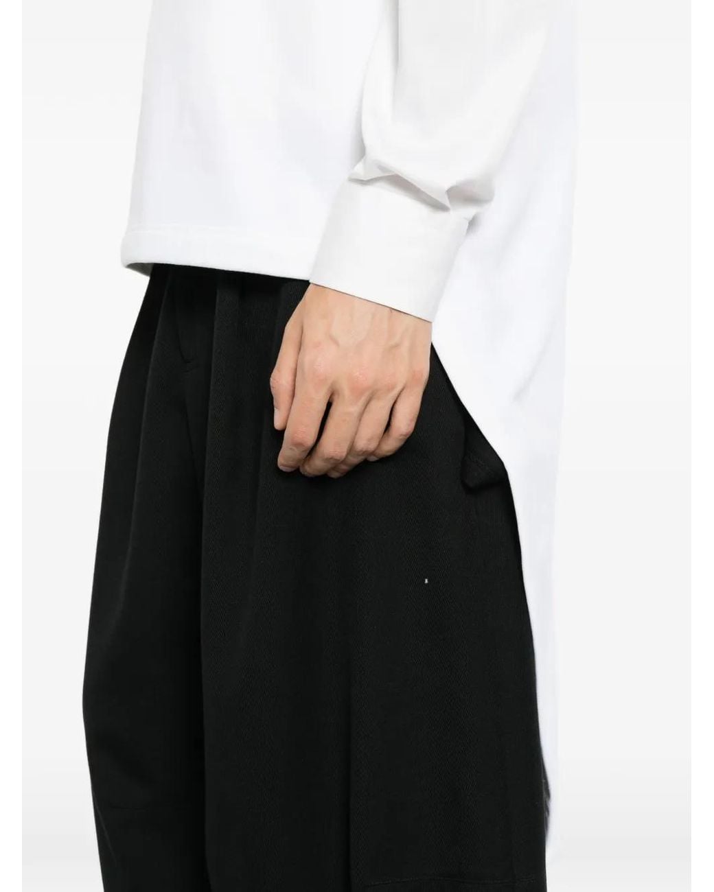 Comme des Garçons White High-Low Hem T-Shirt for men