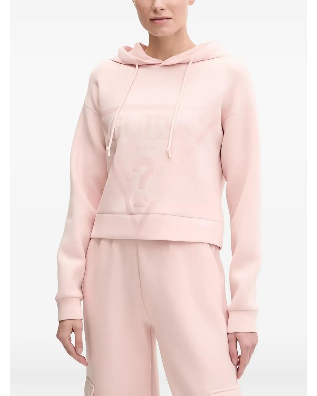 Guess Pink Triangle Logo Hoodie