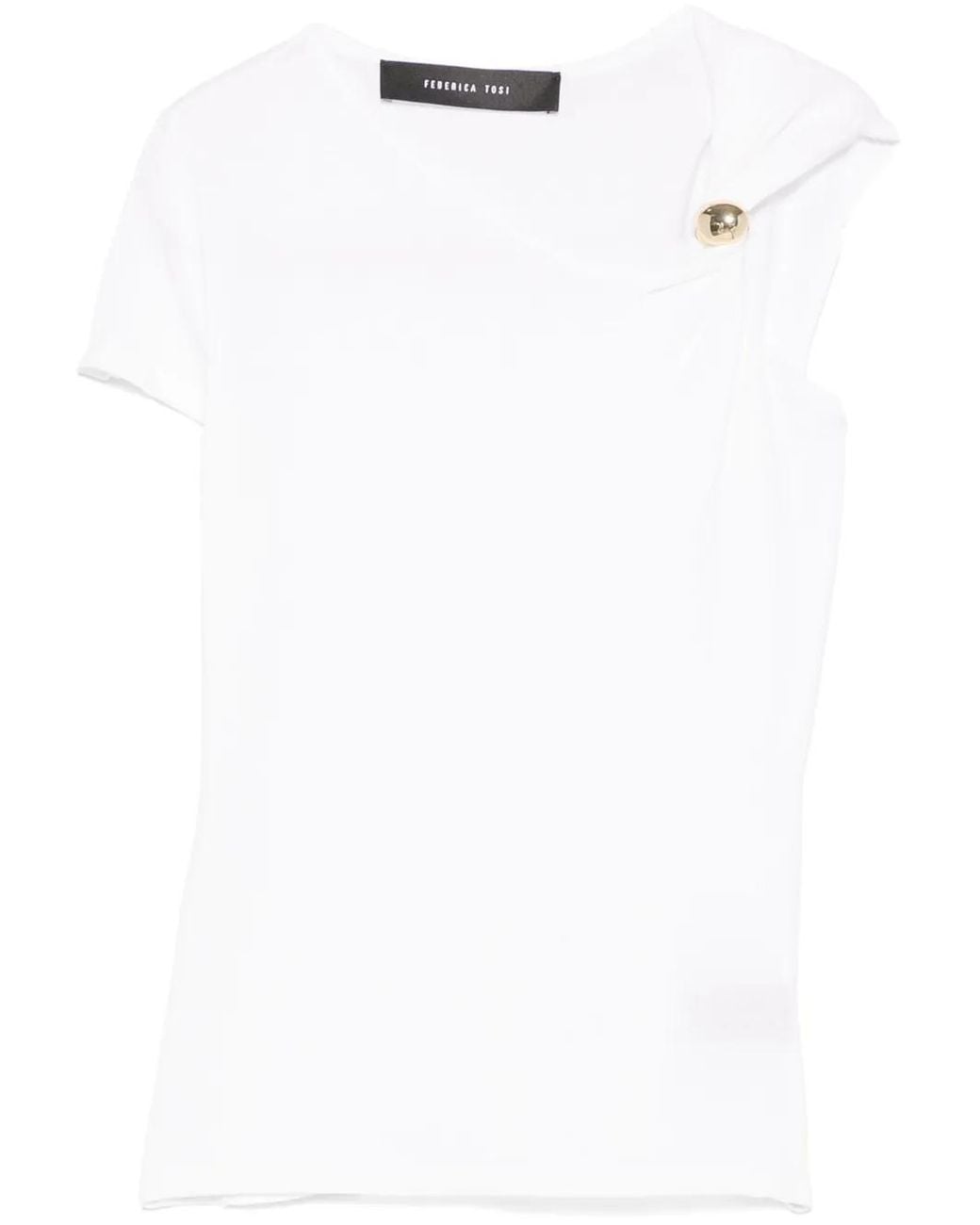 FEDERICA TOSI White Jewel-Detail T-Shirt