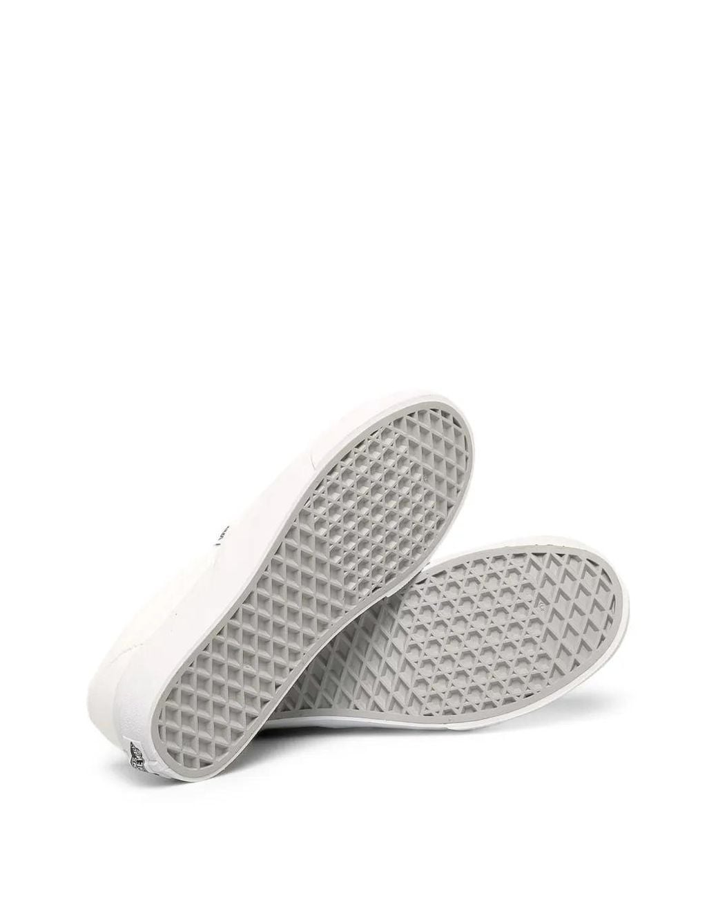 Vans White Logo-Patch Slip-On Sneakers