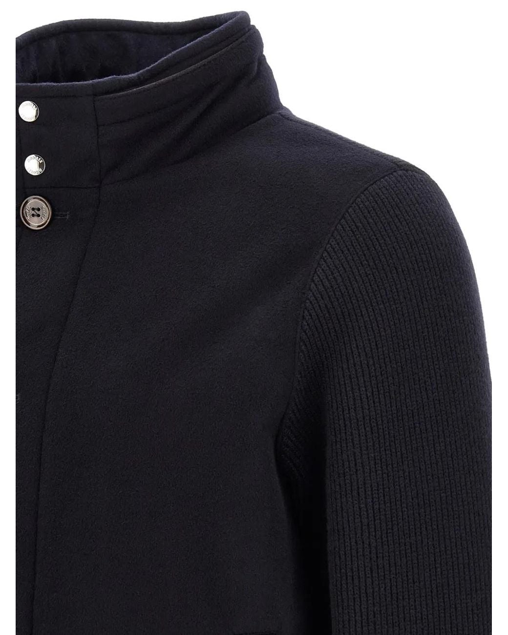 Moorer Blue Levion Bomber Jacket for men