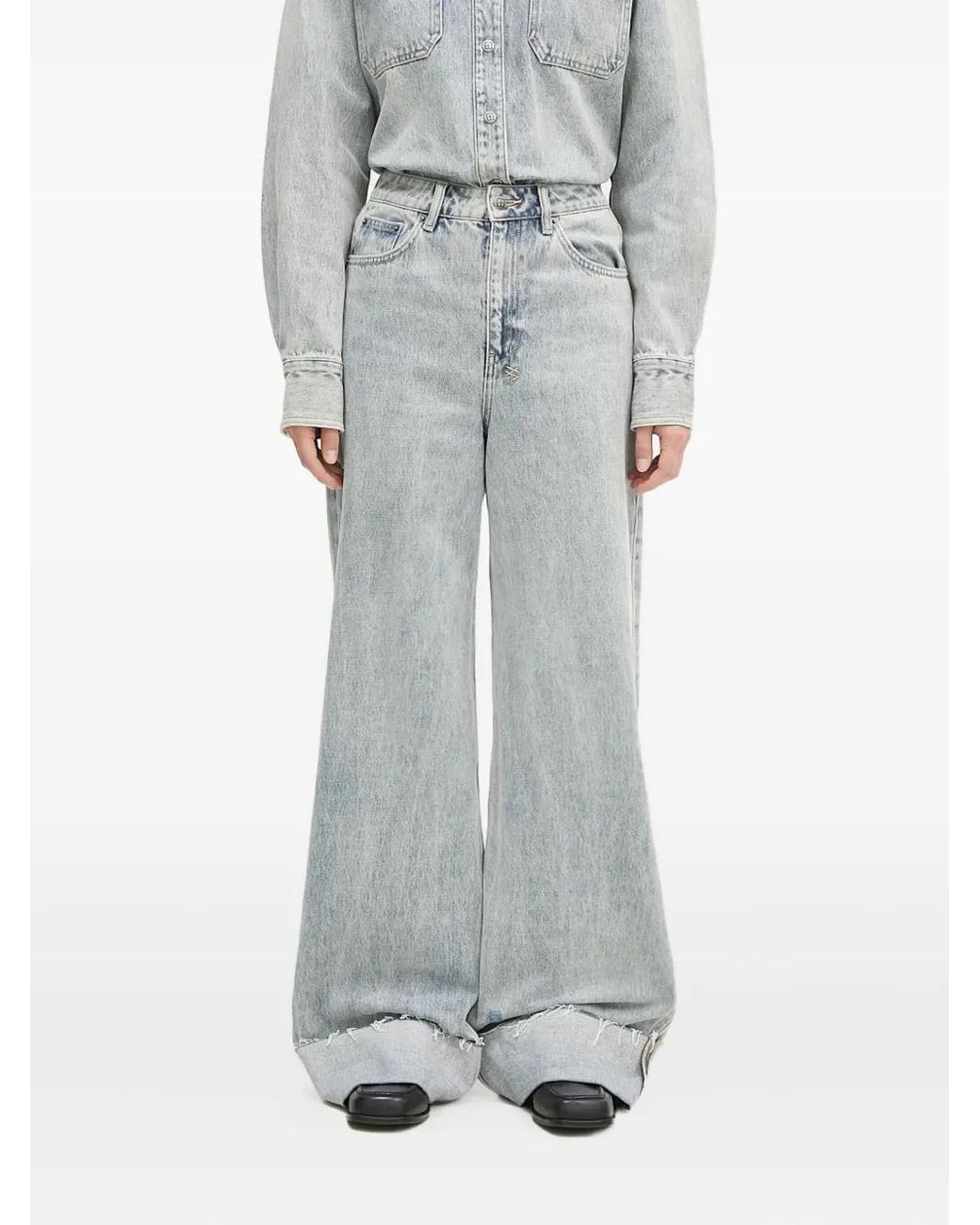 Jean Strider Worn Cuffed Ksubi en coloris Gray