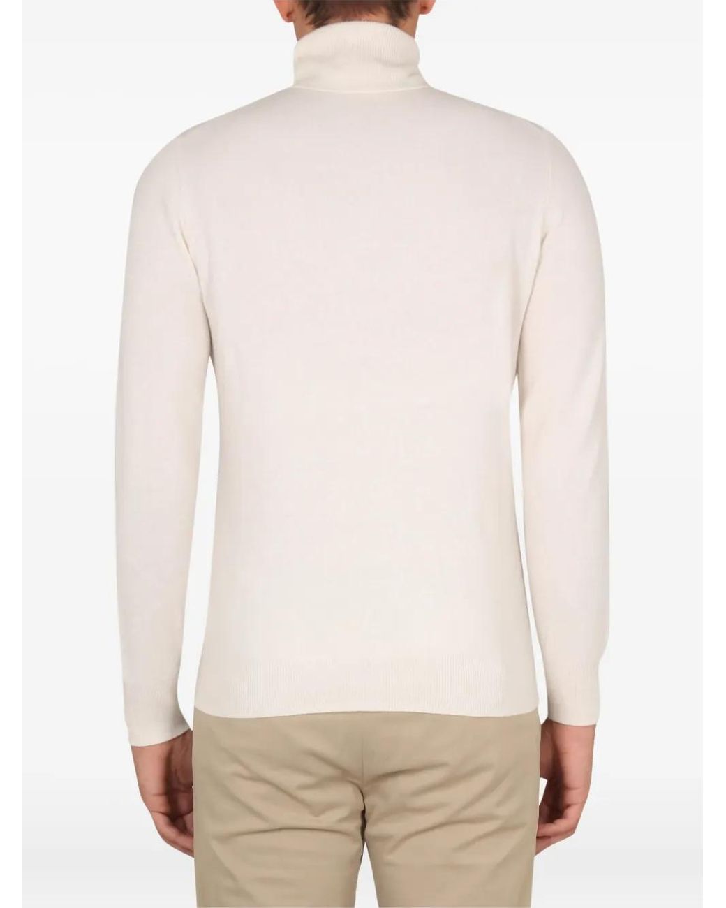 Aspesi White Turtleneck Sweater for men