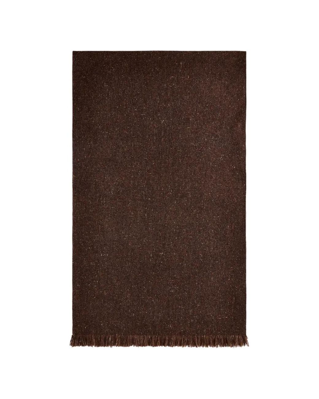 Ralph Lauren Brown Flecked Fringed Scarf