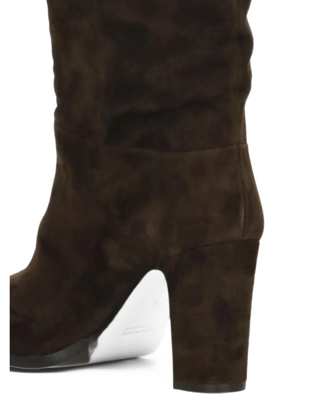 Julie Dee Black Suede Knee-High Boots
