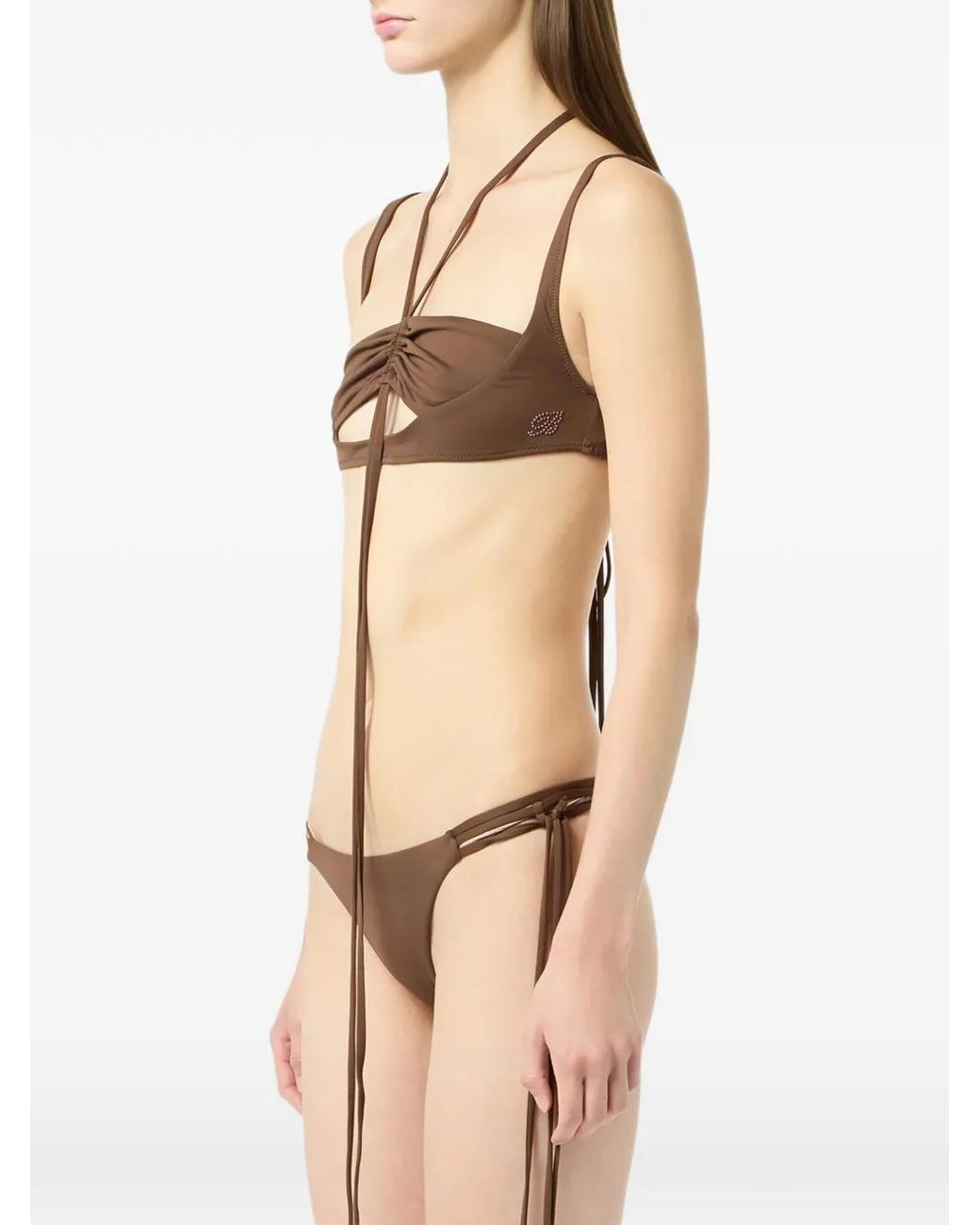 Blumarine White Cut-Out Bikini Top