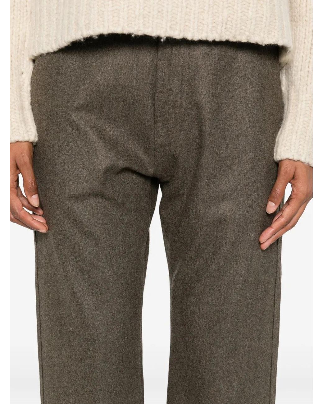 Sofie D'Hoore Gray Wool Cropped Trousers