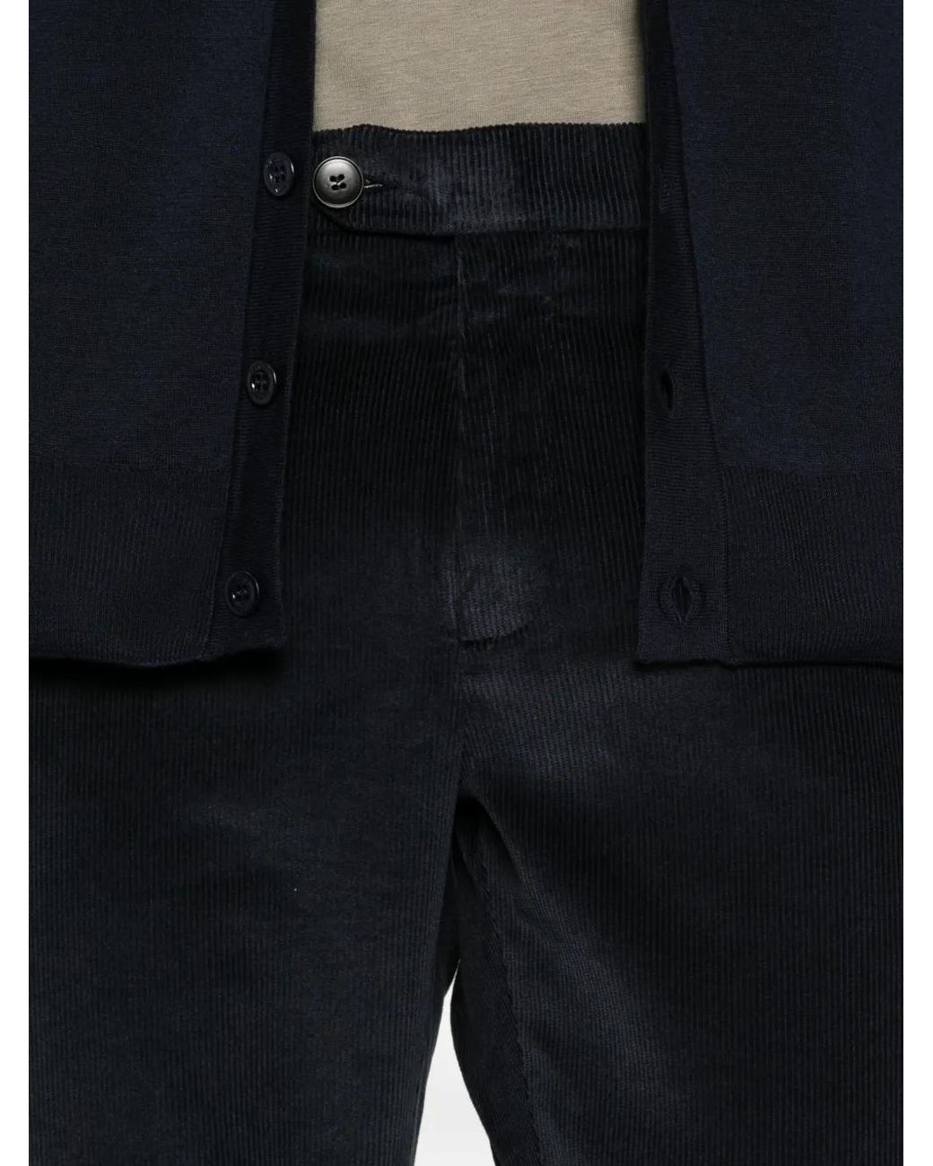 Canali Black Corduroy Trousers for men