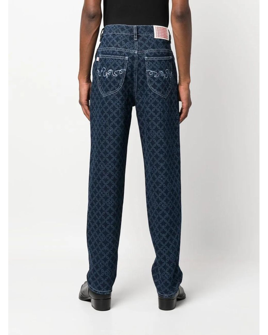 Charles Jeffrey Straight Jeans in het Blue voor heren