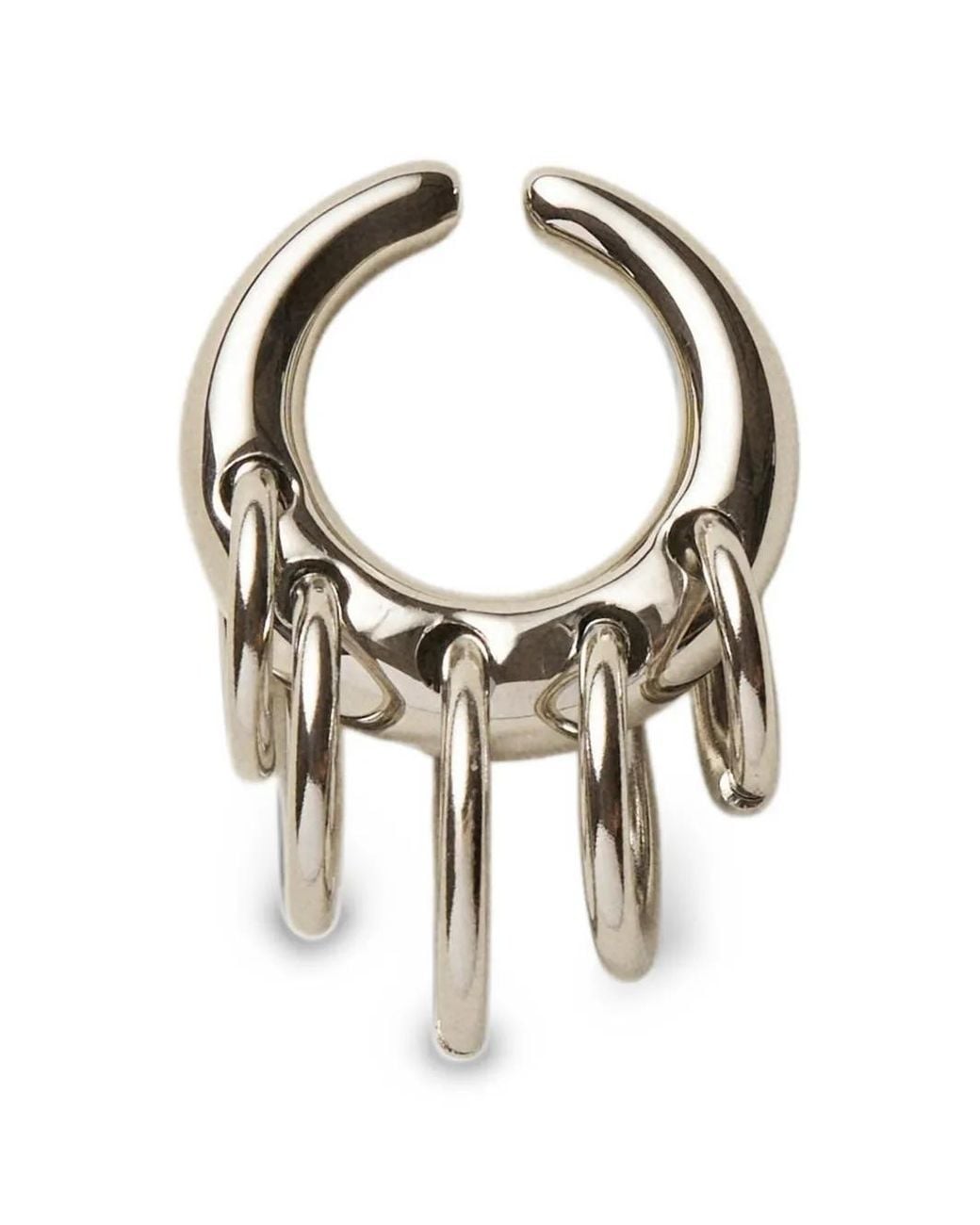 Panconesi Metallic Pierced Circle Single Ear Cuff