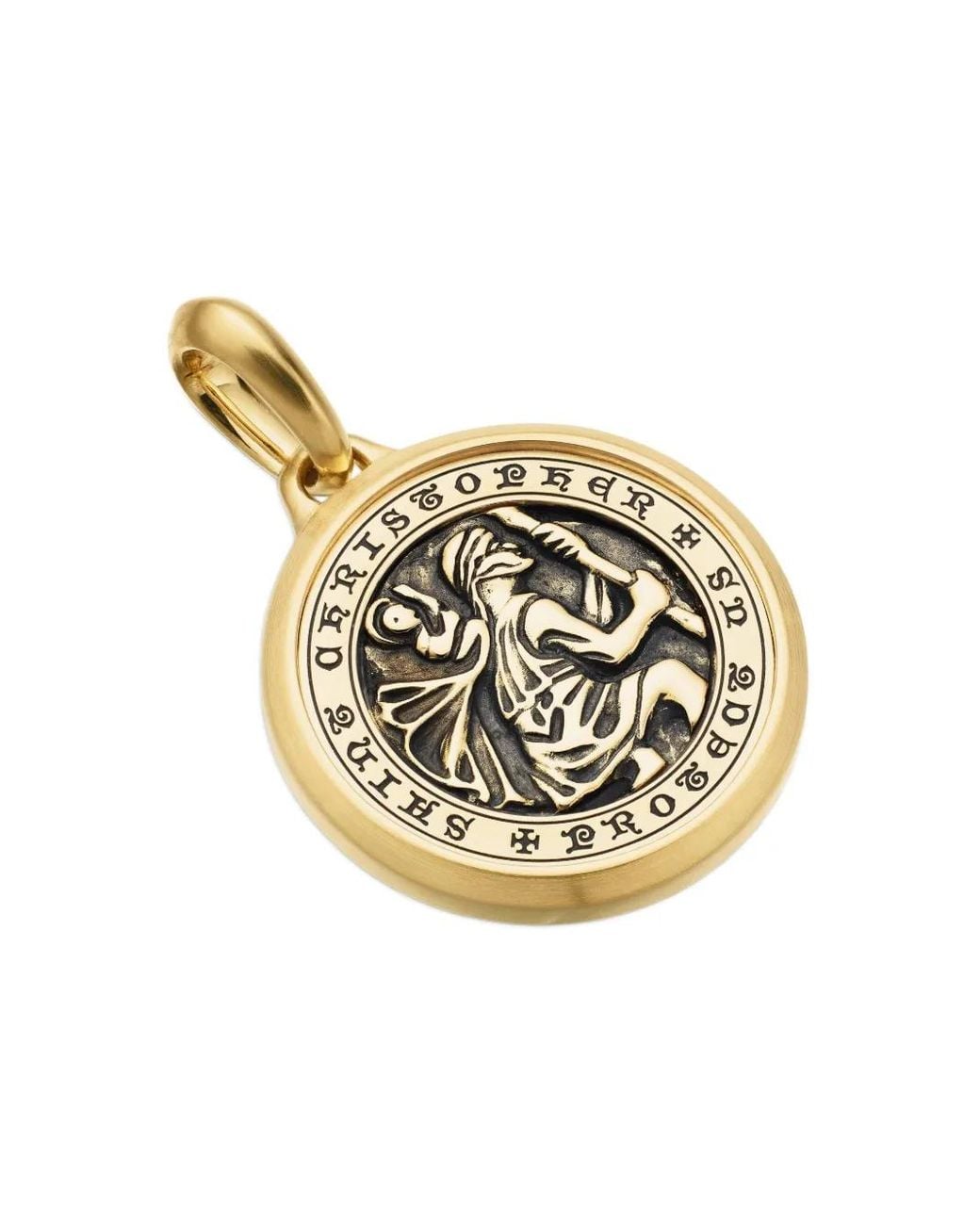 David Yurman Metallic 18Kt St. Christopher Amulet (34.5Mm) for men