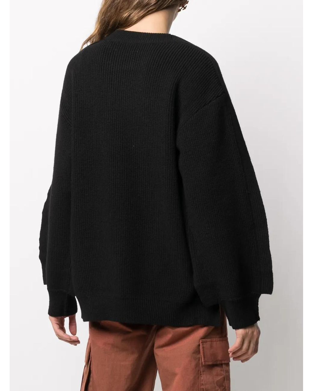 Ambush Black Ribbed Knit Jumper