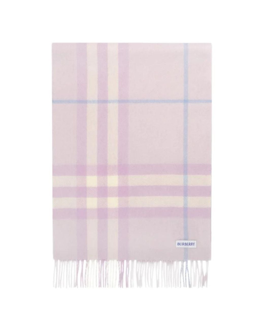 Burberry Pink Schal Aus Kaschmir Mit Check