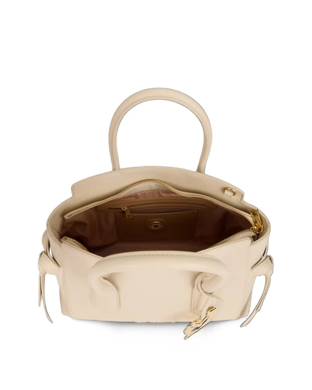 Love Moschino Natural Logo-Plaque Shoulder Bag
