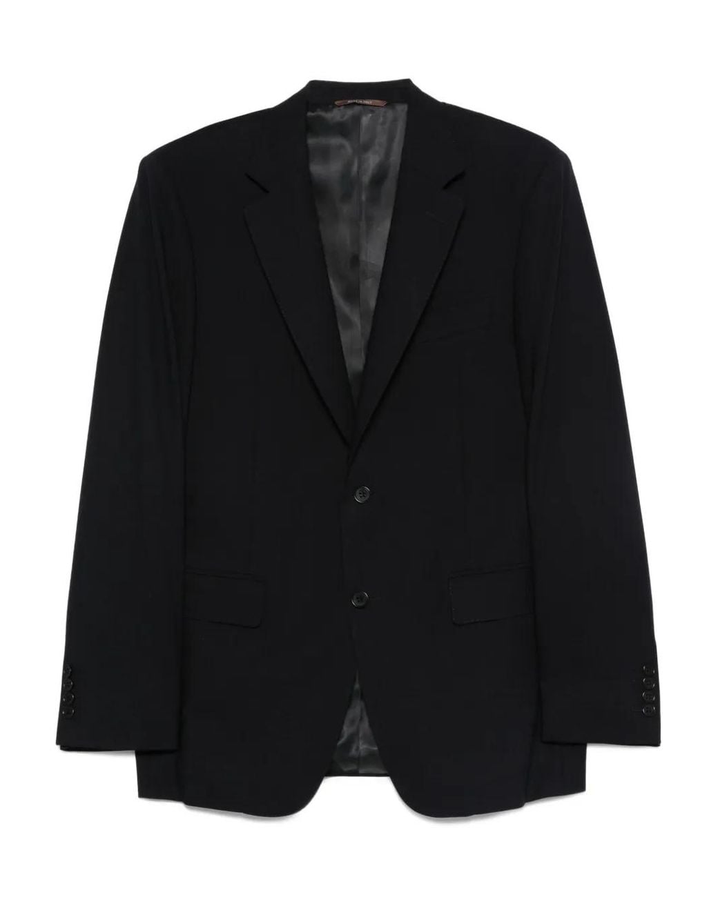 Canali Black Two-Button Wool Jacket for men
